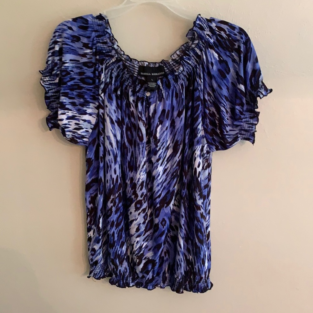 Blouse blue print